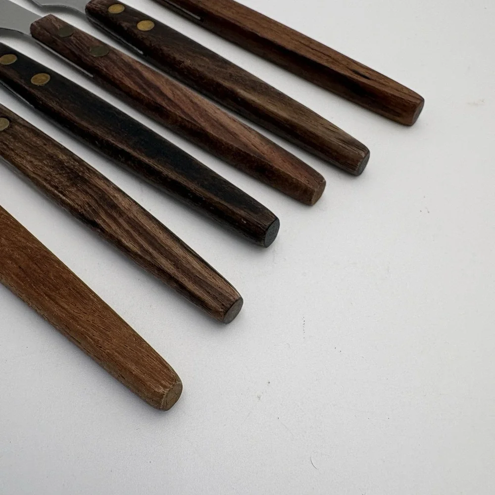 6 St. Regis Stainless Steel Steak‎ Knives Japan Retro MCM Design
